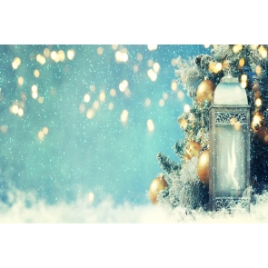 Snow Flying Retro Candlelight Christmas Party Backdrop Photo Booth Photography Background