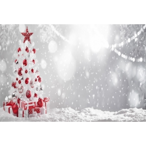 Snow Flying White Christmas Tree Backdrop Party Photo Booth Photography Background