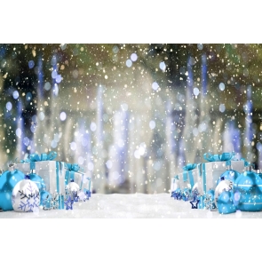 Snowflakes Gift Box Christmas Party Backdrop Photo Booth Photography Background