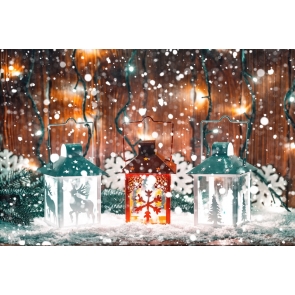 Snowflake Flying Candlelight Light Christmas Party Backdrop Photo Booth Stage Photography Background