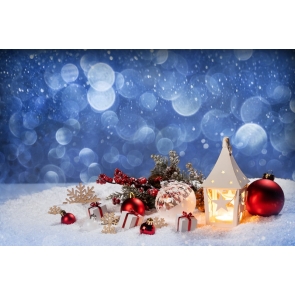 Winter Snow On Candlelight Light Christmas Party Backdrop Photo Booth Stage Photography Background