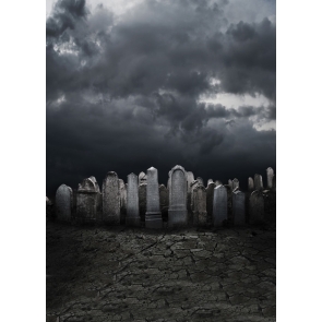 Scary Night Tombs Cemetery Halloween Party Decoration Photo Backdrops