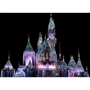 Fairy Lights Princess Castle Background For Party Photography Backdrop