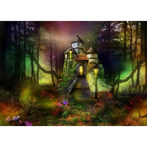 Fairy Tale World Wonderland Forest Castle Background Party Photography Backdrop