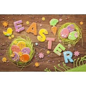 Easter Eggs Letters EASTER Flowers Vinyl Photography Studio Background