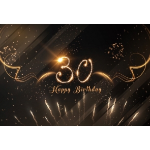 Fireworks Theme Happy 30th Birthday Backdrop Party Photography Background