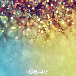 Colorful Bright Spots Hanging on Tree Branches Dreamlike Drop Photo Studios Backdrops