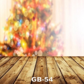 Colorful Light Spots Wall Vertical Texture Wood Floor Photography Backdrop