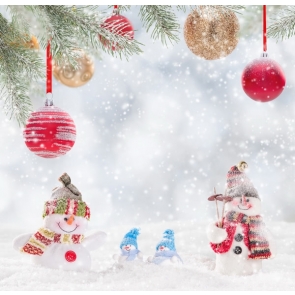 Small Snowman Children Christmas Backdrop
