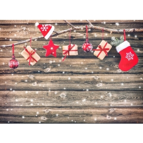Hang Up Christmas Hat Sock Board Kid & Baby Christmas Backdrops For Photography