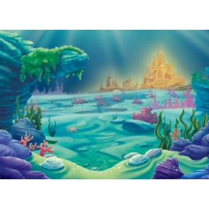 Under The Sea Castle Mermaid Backdrop Children Party Background
