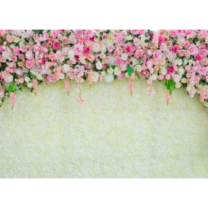 Vinyl 3D Bridal Shower Flower Wall Backdrop Outdoor Wedding Studio Photography Background Decoration Prop