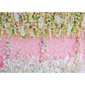 Outdoor Wedding Vinyl 3D Flower Wall Backdrop Bridal Shower Floral Photography Background Decoration Prop