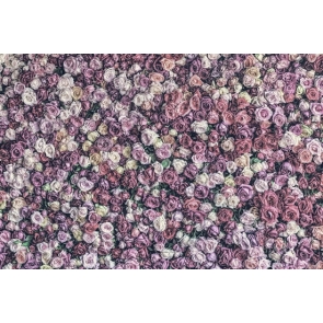 Personalized Purple Roses Flower Wedding Backdrops DIY