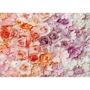Various Colors Personalized DIY Paper Flower Wall Backdrop Wedding