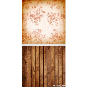 Personalized Flower Background Wall Wooden Floor Vinyl Studio Backdrop