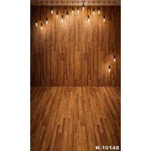 Bulb Wooden Wall Floor Vinyl Background Photography Stage Backdrop