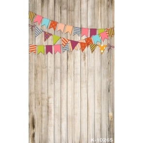 Small Flag Banner Wooden Board Personalized Vinyl Attractive Backdrop