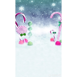 Lollipop Snowflakes Child Baby Christmas Backdrops For Photography 
