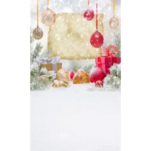 Snowflake Cover Various Colors Christmas Ball Gift Boxes Christmas Background