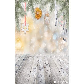 Christmas Tree Branch Biscuit Chocolate Pentagram Christmas Backdrops For Photography