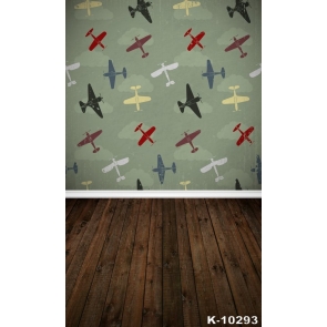 Full Of Childlike Aircraft Background Walls Vinyl Wood Backdrop