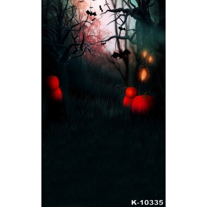 Black Forest Bat Pumpkin Vinyl Halloween Backdrops Studio Photography Background