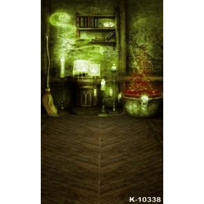 Halloween Magic Book Candle Broom Theme Vinyl Photography Halloween Backdrops