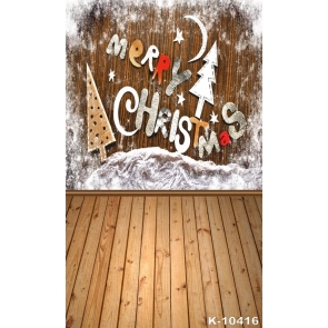 Wood Floor Wall Background Merry Christmas Rustic Christmas Backdrop