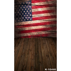  American Flag Wooden Floor Combination Studio Backdrop