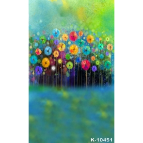 Colorful Small Flowers Oil Painting Personalized Vinyl Photography Backdrops