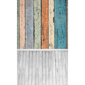  Vintage Old Multicolor Wooden Wall Vinyl Photography Background
