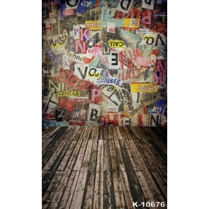 Various Text Label Personalized Backdrop Vinyl Wooden Floor Background