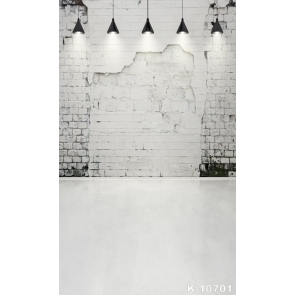 Fragmentation White Plain Brick Electric Light Wall Backdrops