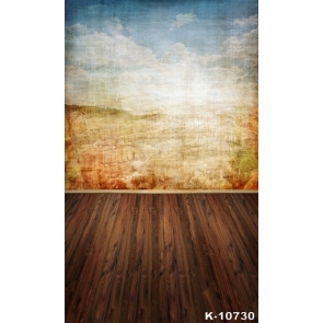 Vintage Old Scenic Background Wooden Floor Combination Vinyl Photography Backdrops