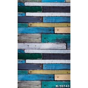  Multicolor Wooden Board Splice Vintage Vinyl Portable Photography Backdrop