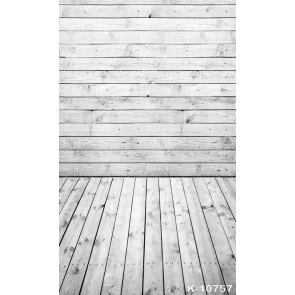 White Wooden Wall Floor Vinyl Photography Background Prom Backdrops