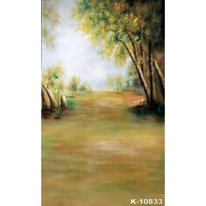 Countryside Scenic Beauty Oil Painting Vinyl Wall Photography Backdrops