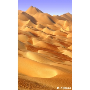 Yellow Sandy Desert Scenic Backdrop Background for Photography