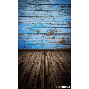 Vintage Old Blue Wooden Wall Background Vinyl Photography Wood Backdrops