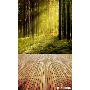 Sunshine Through Green Groves Wood Pro Photo Backdrops