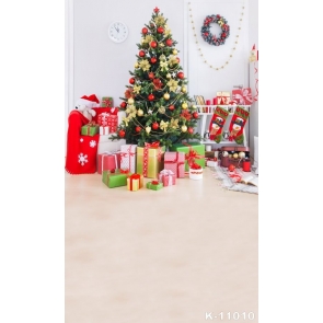 Indoor Christmas Tree Gifts Vinyl Photography Backdrops