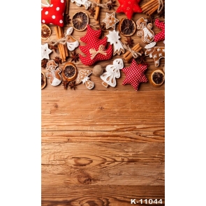 Christmas Toys on the Wood Wall Backdrops for Photography