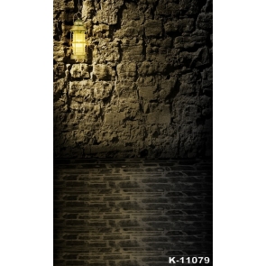 Stone Cave Wall Hanging Lamp Theme Vinyl Halloween Background For Photography