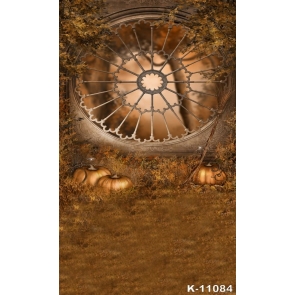 Animated Cartoon Pumpkin Theme Photography Halloween Vinyl Backdrops