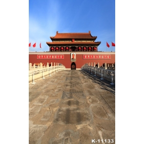 Chinese Capital Beijing Tian An Men Jinshui Bridge Building Vinyl Photo Backdrops