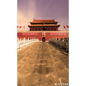 Sundowners Beijing Tian An Men Jinshui Bridge Building Vinyl Photo Backdrops