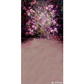 Pink Flowers Oil Painting Vinyl Photography Backdrops Wall Background