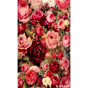 Oil Painting Flower Wall Backdrop Custom Background