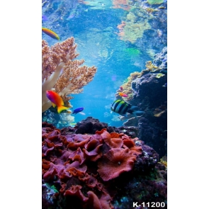 Various Tropical Fish Coral Reef Under The Sea Backdrop Underwater Background Decoration Prop